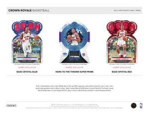 2022-23 Panini Crown Royale Basketball Hobby Box